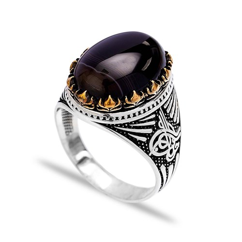 Onyx Authentic Men Ring Wholesale Handmade 925 Sterling Silver